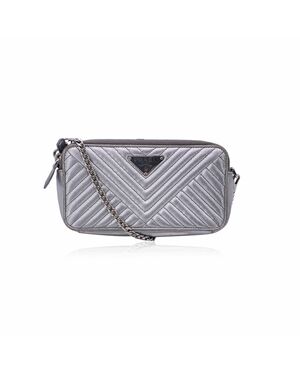 PRADA Borsa a Tracolla in Pelle Col. Argento Diagramme S