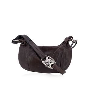 YVES SAINT LAURENT Borsa a Tracolla Vintage in Pelle Col. Marrone S