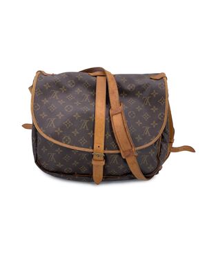 LOUIS VUITTON Borsa a Tracolla Vintage in Tela Col. Marrone Saumur L