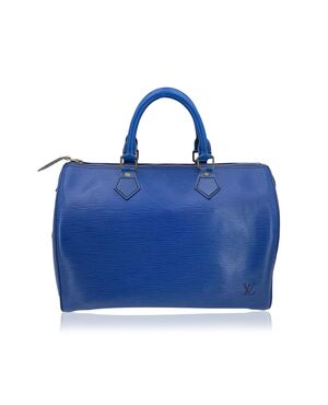 LOUIS VUITTON Borsa a Mano in Pelle Col. Blu Speedy M