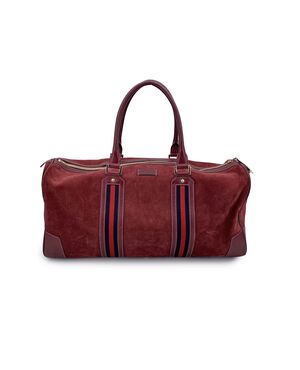 GUCCI Borsa da Viaggio in Camoscio Col. Bordeaux Ophidia L