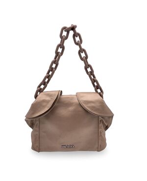 PRADA Borsa a Tracolla in Pelle Col. Beige Concept M
