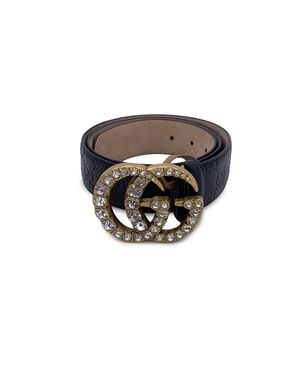 GUCCI Cintura in Pelle Col. Nero GG Buckle