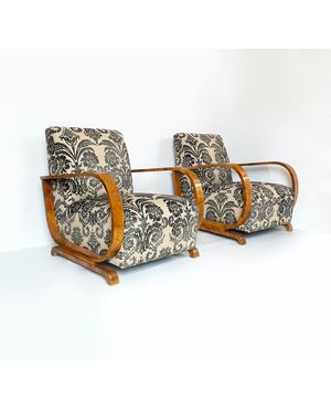 Coppia di poltrone Art Decò 1940 stile Thonet