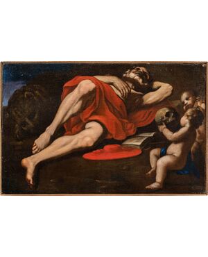 Pittore caravaggesco (XVII sec.) - San Girolamo.