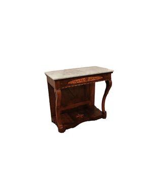 Consolle Italiana Stile Carlo X di inizio 1800 in legno di noce