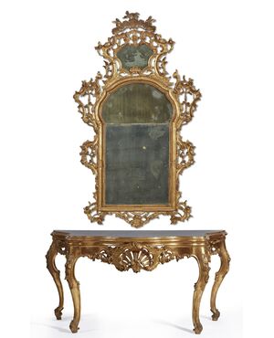 Consolle con specchiera Venezia XVIII secolo 