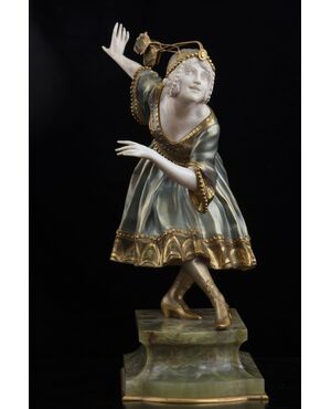 Scultura di Eduardo Rossi (Napoli 1867 – 1926) “Ballerina”
