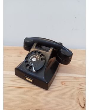 Telefono bachelite nero Siemens anni 40-50 funzionante - apparecchio telefonico