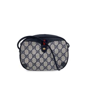 GUCCI Borsa a Tracolla Vintage in Tela Col. Blu Ophidia S