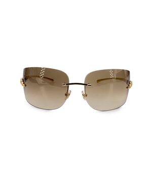 CARTIER Occhiali da Sole in Metallo Col. Oro