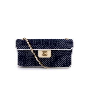 CHANEL Borsa a Tracolla Vintage in Tela Col. Blu Timeless/Classique S