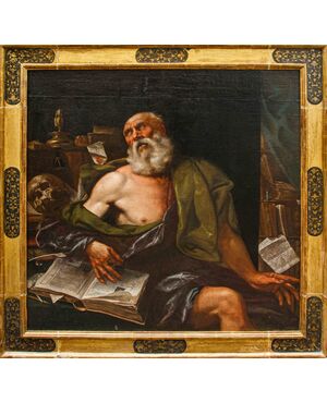 Scuola nordeuropea, seconda metà del XVII secolo, San Girolamo nello studio