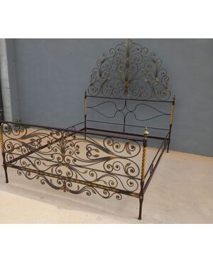 LETTO GENOVESE A CODA DI PAVONE - XVIII SEC.