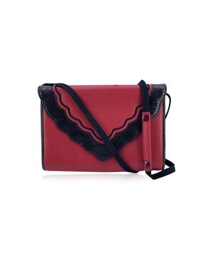 YVES SAINT LAURENT Pochette Vintage in Pelle Col. Rosso S