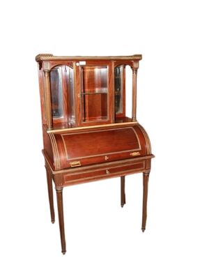 Cabinet Scrittoio Francese di metà 1800 Stile Luigi XVI in Mogano