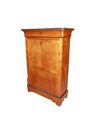 Secretaire del 1800 Stile Impero In Noce Con Marmo Nero Francia XIX secolo