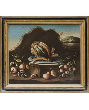 Scuola italiana (XVII) - Natura morta - olio su tela