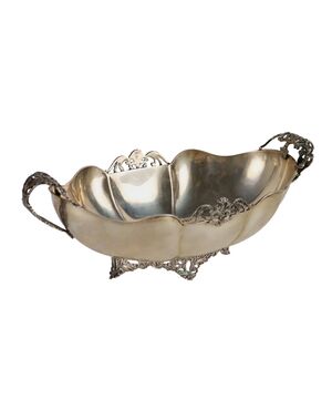 Centrotavola in Argento Vasari & Danesin Milano Italia Ultimo Quarto XX Secolo