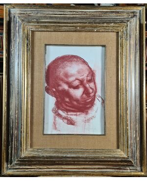 Pietro Annigoni,  “Volto”. Disegno a sanguigna.  