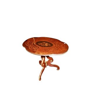 Tavolino a vela stile Luigi XV in legno di bois de violette del 1800