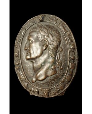 Placca in bronzo raffigurante l'imperatore Galba Venezia inizio XVII secolo