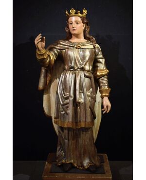 "Santa Caterina"  - Scultura lignea policroma