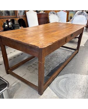 Antico tavolo sarto/ lavoro  toscano primi 800. Mis 200 x 94 . h 80  restaurato 