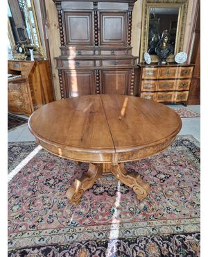 Tavolo rotondo Impero H 79 cm -D chiuso 130cm - D aperto 260 cm