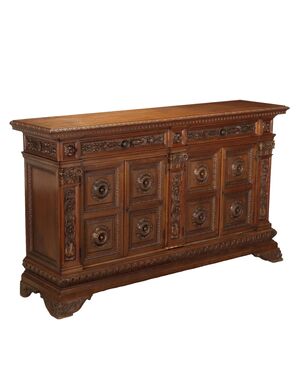 Credenza in Stile Barocco Italia fine XIX Secolo