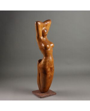 Nudo Femminile Scultura Lignea Francisco Orozco