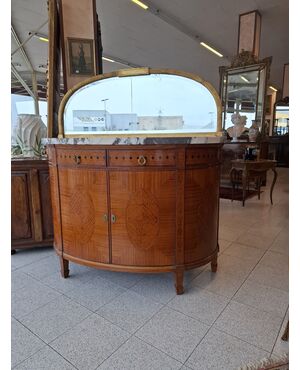 Credenza semicircolare stile decò H 152 - 140 x 50