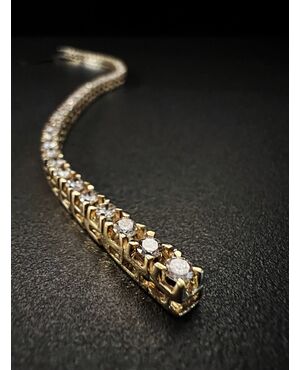 Bracciale  tennis  in  oro  giallo