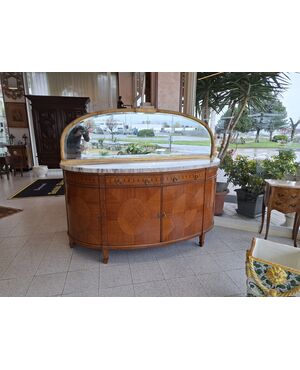 Credenza semicircolare stile decò  H 162 - 195 x 57
