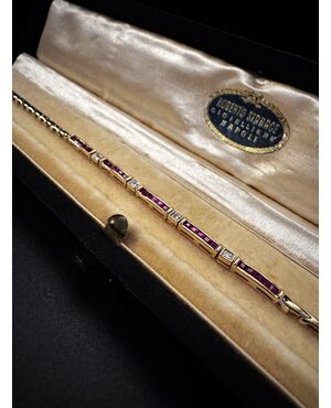 Bracciale  con  Rubini  e  Diamanti