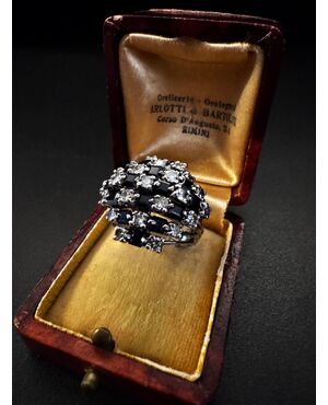 Anello  con  Zaffiri  e  Diamanti  