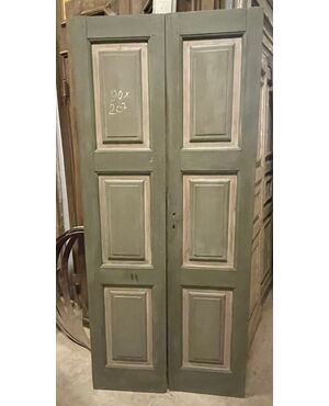 PTL593 - Porta a due battenti laccata, epoca '700, misure cm L 90 x H 207 x P 4
