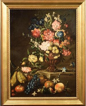 "Natura morta di fiori e frutta"