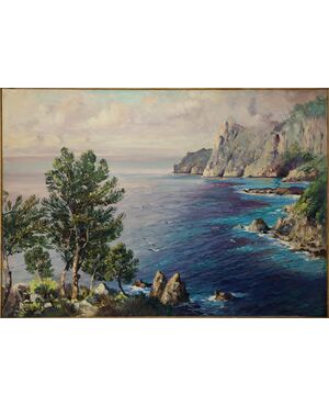 Guido Odierna "Marina di Capri" olio su tela 70x100