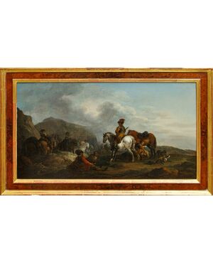 Francesco Casanova (Londra 1732/33- Vorderbruhl, Vienna 1803), Sosta di cavalieri