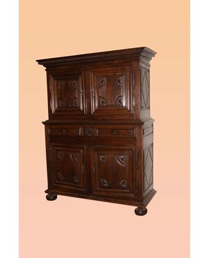 Grande credenza 4 ante con cassetti del 1700 francese Luigi XIV