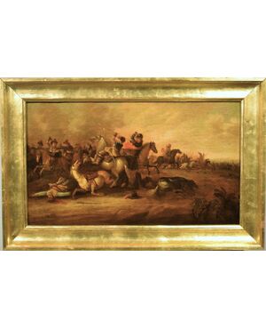 Battaglia con scontro di cavalieri