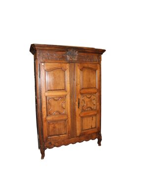 Armadio Provenzale In Legno Di Noce del 1700