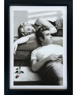 Marilyn Monroe e James Dean - Fotografia con cornice