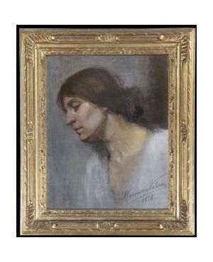 Dipinto di Maroussia Valero (San Pietroburgo 1885 – Madrid 1955), “Ritratto di donna”