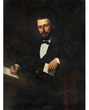 Tobias Edward Rosenthal, detto Toby (Strasburgo 1848 - Monaco 1917) - Ritratto di gentiluomo di San Francisco.