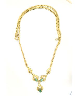 Collana in oro smeraldi e diamanti