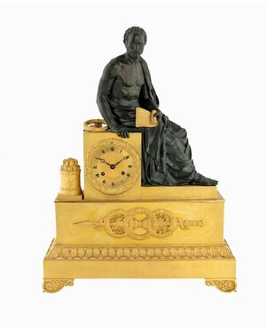 Orologio in bronzo dorato
