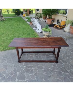 Tavolo in noce Direttorio fine '700 lombardo