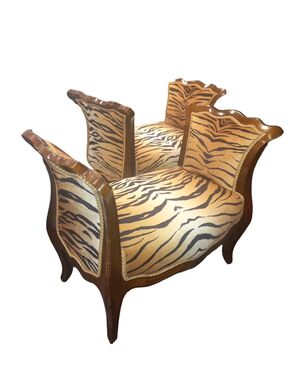 Coppia di panchette in legno lastronato